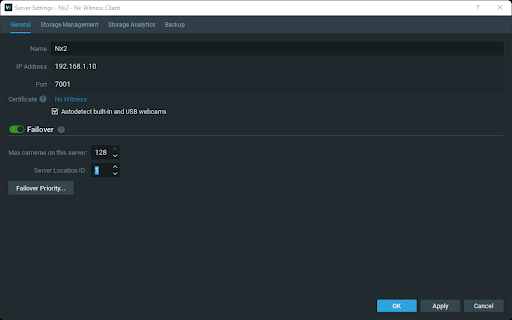 Server Location ID for Failover